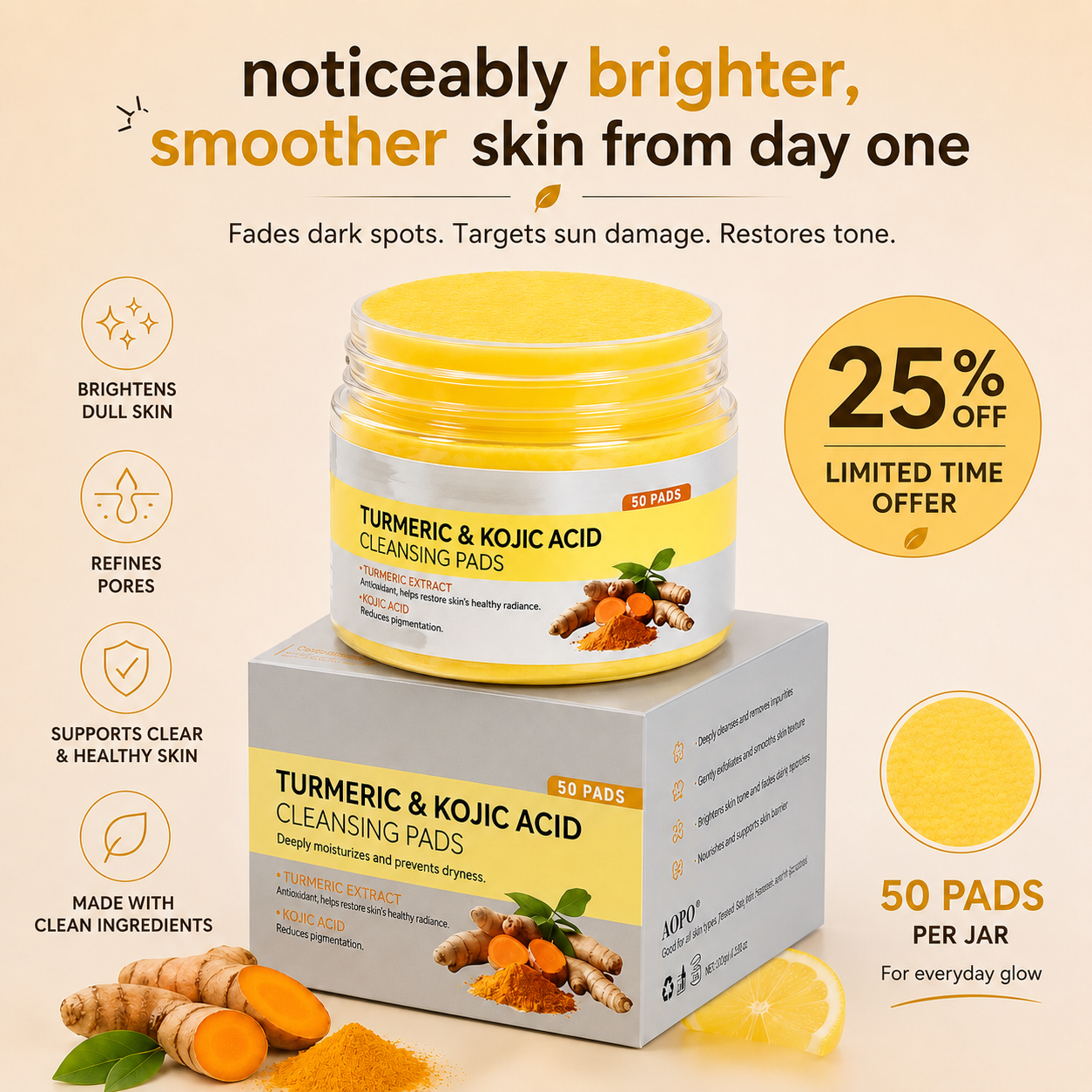 Turmeric Renewal 50 Pads - Results in 7 days